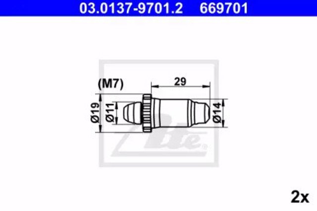 Regulator tylnego bębna hamulcowego 03013797012 ATE