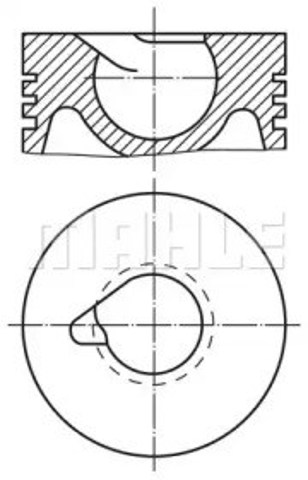 Tłok, komplet do jednego cylindru, STD 0304000 Mahle Original