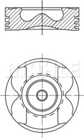 Tłok, komplet do jednego cylindru, STD 0330100 Mahle Original