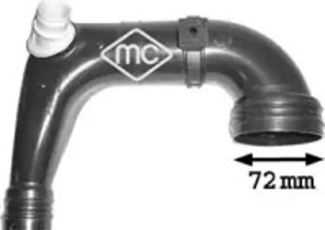 Króciec powietrza, wlot do turbiny (doładowanie) 03875 METALCAUCHO