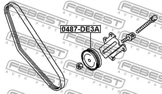 Rolka napinacza paska napędowego 0487DE3A FEBEST