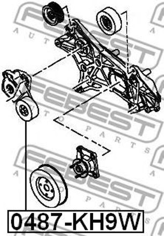 Rolka napinacza paska napędowego 0487KH9W Febest