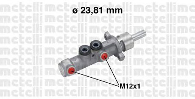 Główny cylinder hamulców 050572 METELLI