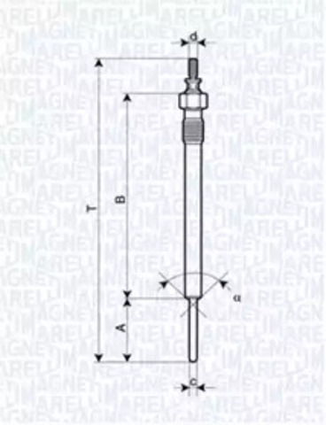 Świeca żarowa 062900066304 MAGNETI MARELLI