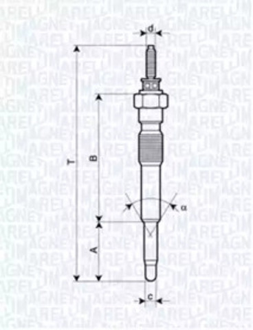 Świeca żarowa 062900068304 MAGNETI MARELLI