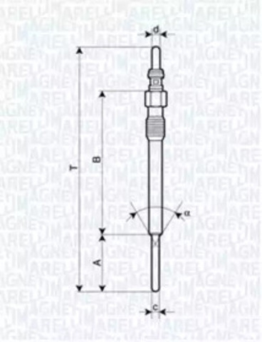Świeca żarowa 062900090304 MAGNETI MARELLI