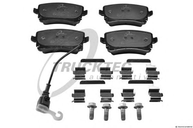 Okładziny (klocki) do hamulców tarczowych tylne 0735239 TRUCKTEC