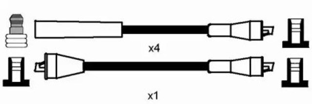 Zestaw przewodów wysokiego napięcia 0772 NGK