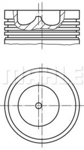 Tłok, komplet do jednego cylindru, STD 081PI00104000 Mahle Original