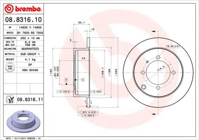 08831610 Brembo