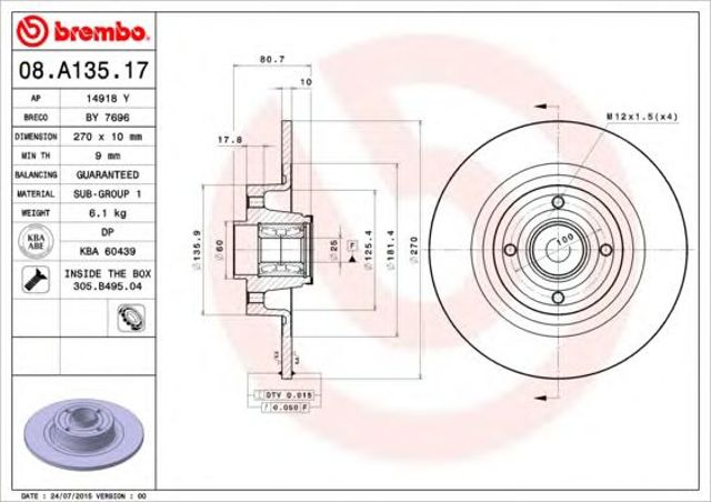 08A13517 Brembo