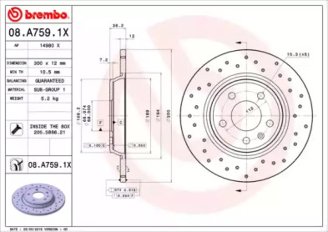08A7591X Brembo