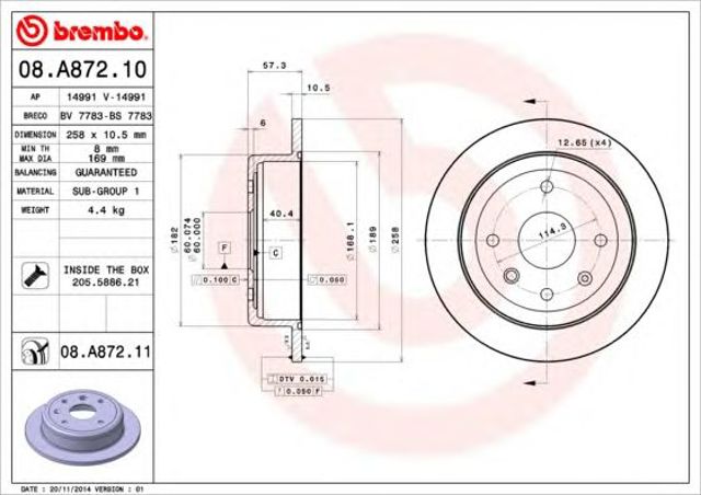 08A87210 Brembo