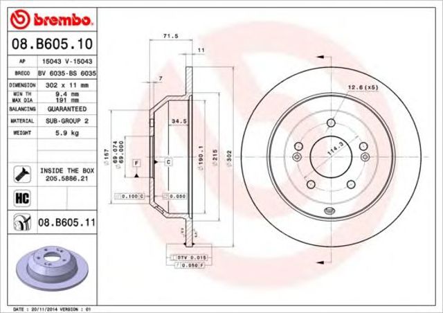 08B60510 Brembo