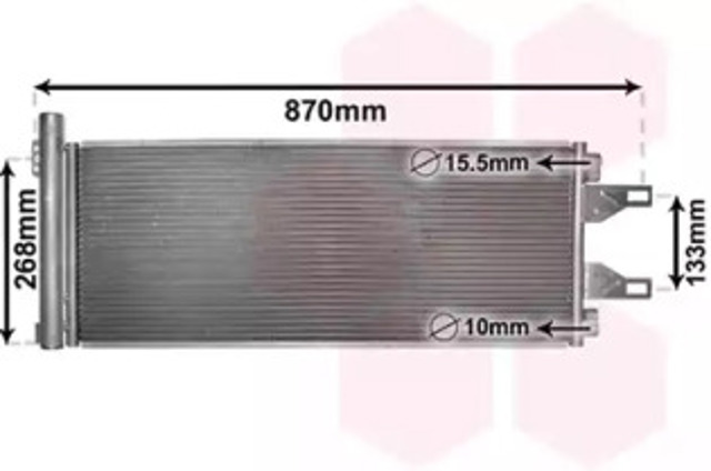 Chłodnica klimatyzacji 09005248 VAN WEZEL