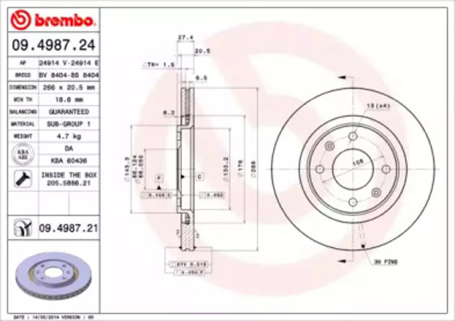 09498721 Brembo