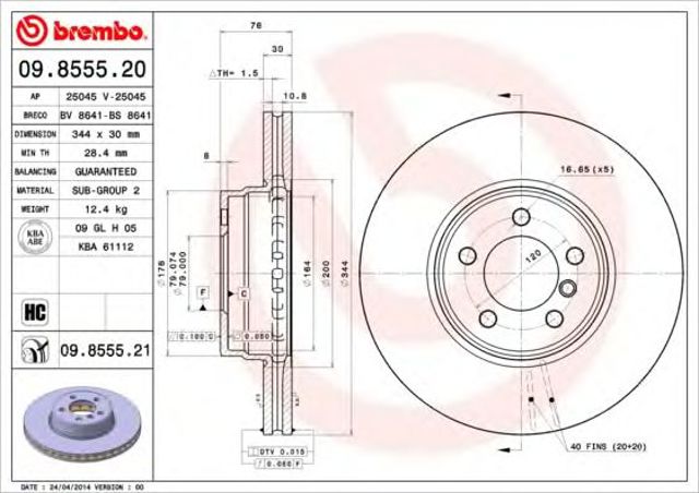 09855521 Brembo