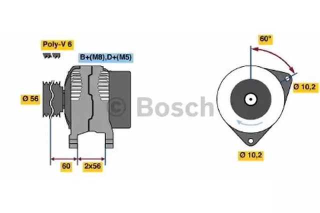 Alternator 0986039250 Bosch