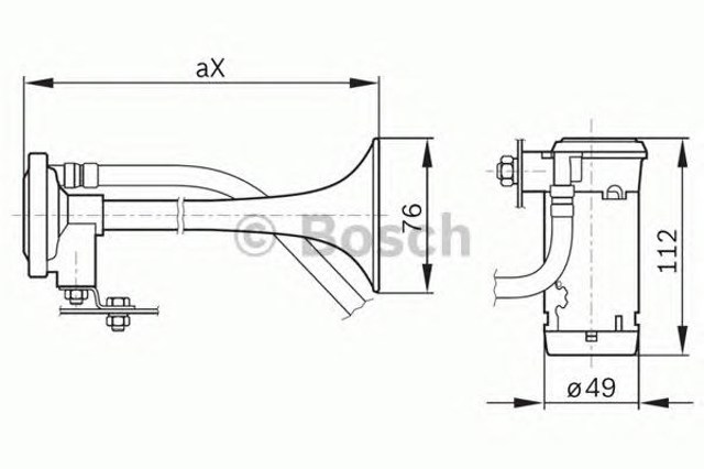 Sygnał dźwiękowy (klakson) 0986320003 Bosch