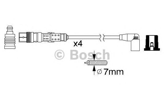 Zestaw przewodów wysokiego napięcia 0986356312 Bosch