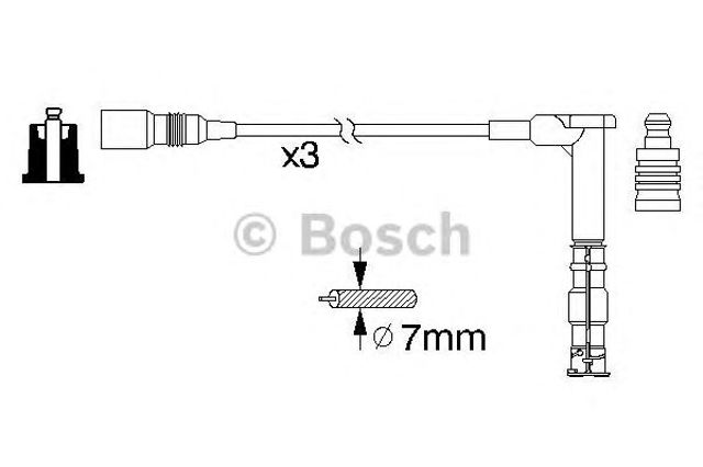 Zestaw przewodów wysokiego napięcia 0986356316 BOSCH