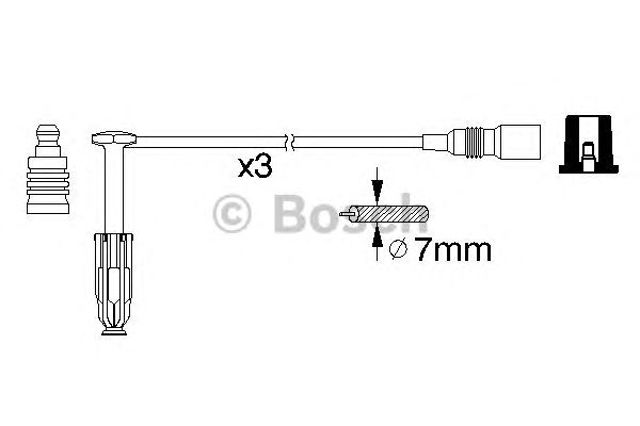 Zestaw przewodów wysokiego napięcia 0986356329 BOSCH