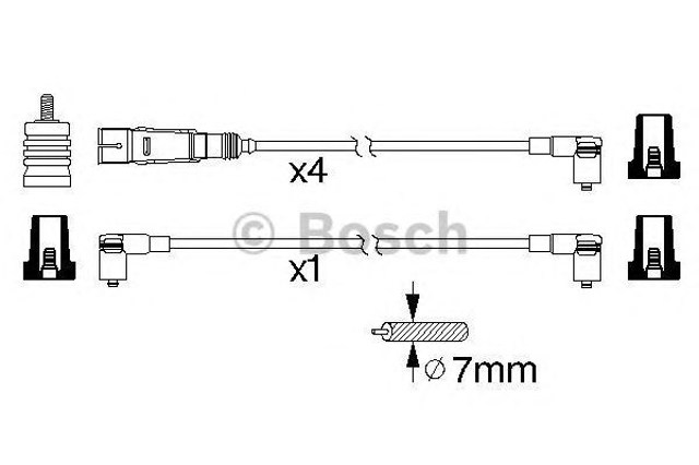 Zestaw przewodów wysokiego napięcia 0986356343 Bosch