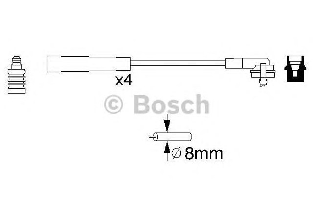 Zestaw przewodów wysokiego napięcia 0986356700 Bosch