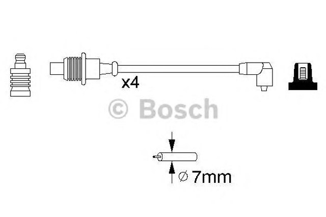 Zestaw przewodów wysokiego napięcia 0986356767 Bosch