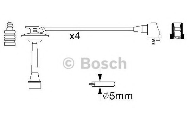 Zestaw przewodów wysokiego napięcia 0986356933 Bosch