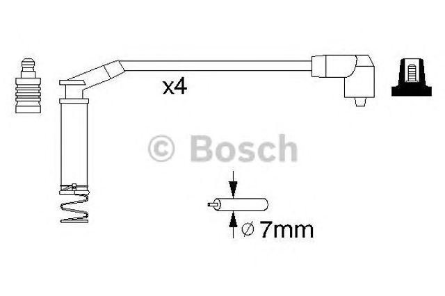 Zestaw przewodów wysokiego napięcia 0986357124 BOSCH