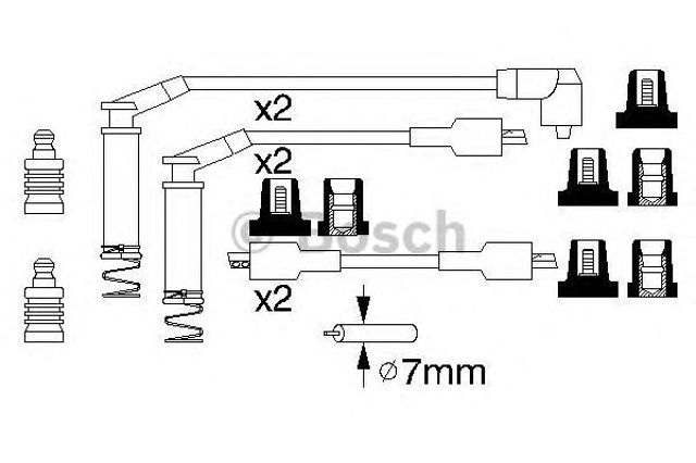 Zestaw przewodów wysokiego napięcia 0986357125 BOSCH