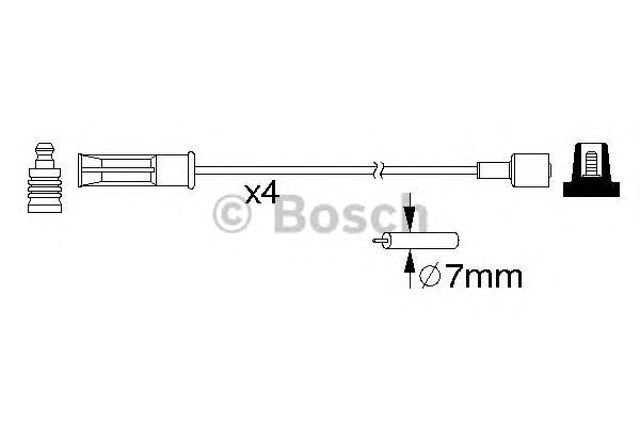 Zestaw przewodów wysokiego napięcia 0986357184 BOSCH