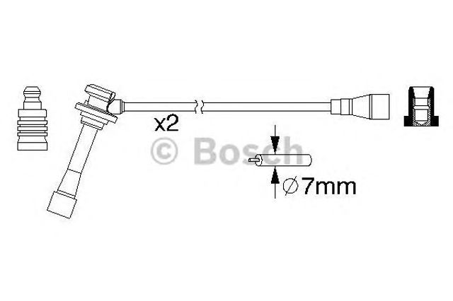 Zestaw przewodów wysokiego napięcia 0986357203 BOSCH