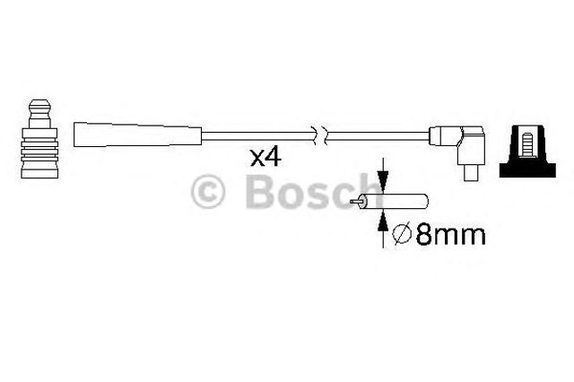 Zestaw przewodów wysokiego napięcia 0986357221 BOSCH