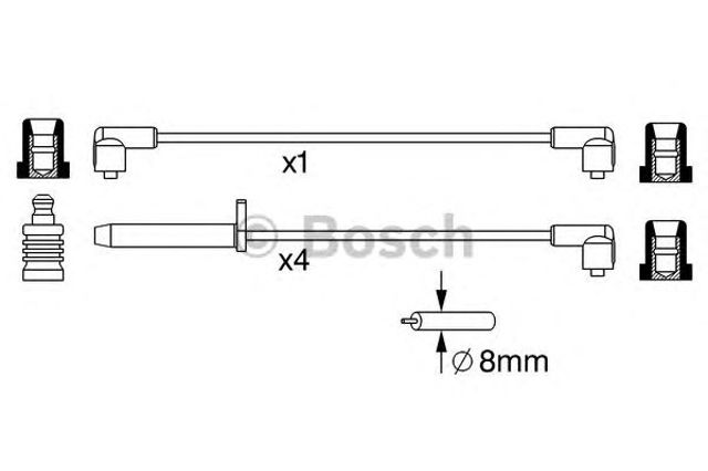 Zestaw przewodów wysokiego napięcia 0986357235 BOSCH