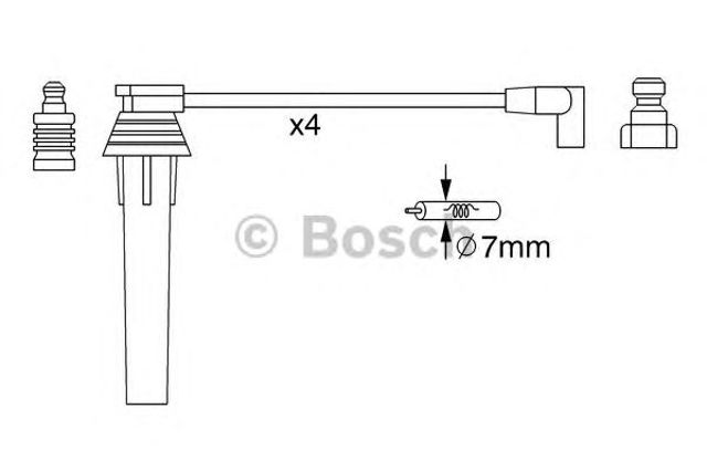 Zestaw przewodów wysokiego napięcia 0986357270 BOSCH