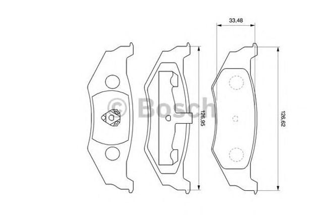 Okładziny (klocki) do hamulców tarczowych tylne 0986424585 BOSCH