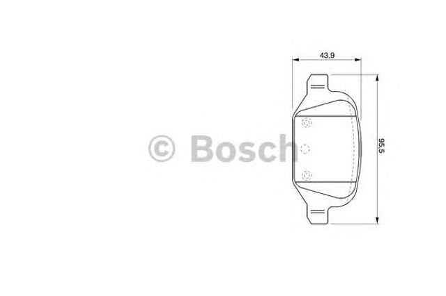 Okładziny (klocki) do hamulców tarczowych tylne 0986424756 BOSCH