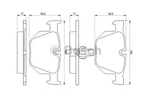 Okładziny (klocki) do hamulców tarczowych tylne 0986424766 BOSCH