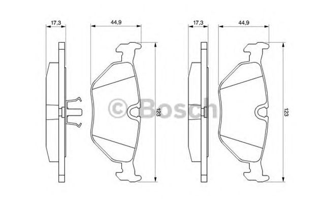 Okładziny (klocki) do hamulców tarczowych tylne 0986469960 BOSCH