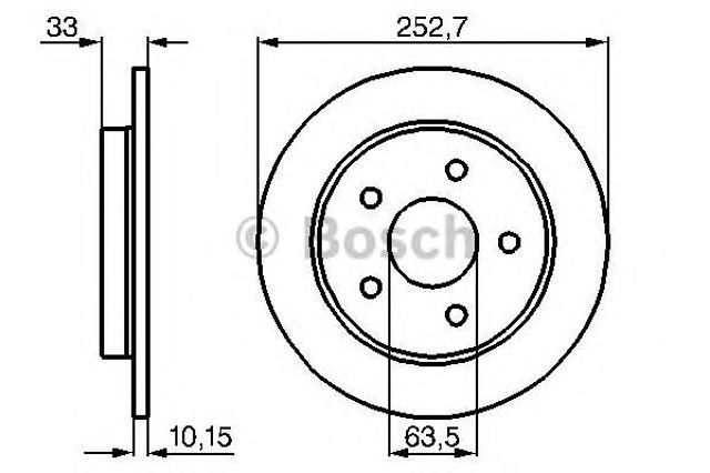 Tarcza hamulcowa tylna 0986478196 BOSCH