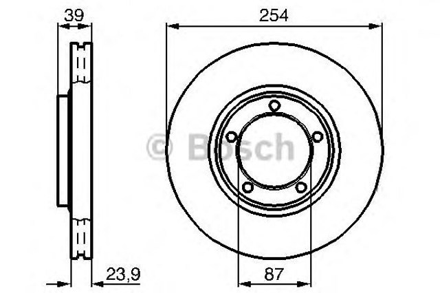 Tarcza hamulcowa przednia 0986478714 Bosch