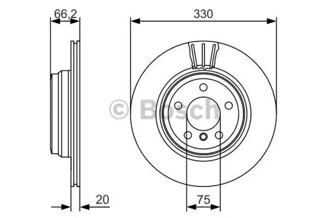 Tarcza hamulcowa tylna 0986479622 BOSCH