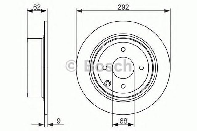 Tarcza hamulcowa tylna 0986479742 BOSCH