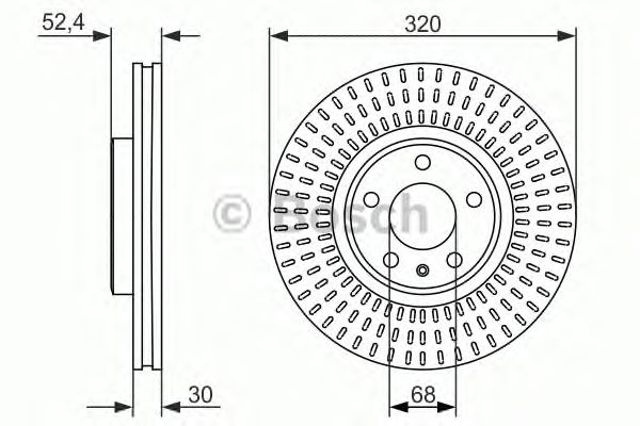 Tarcza hamulcowa przednia 0986479753 BOSCH