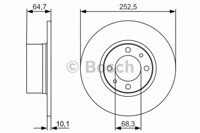 Tarcza hamulcowa przednia 0986479988 BOSCH