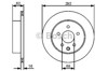 Tarcza hamulcowa tylna 0986479C12 BOSCH