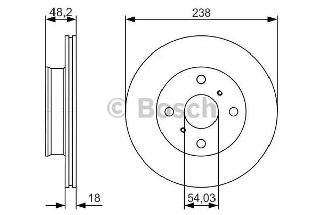 Tarcza hamulcowa przednia 0986479R75 BOSCH