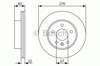 Tarcza hamulcowa przednia 0986479R95 BOSCH